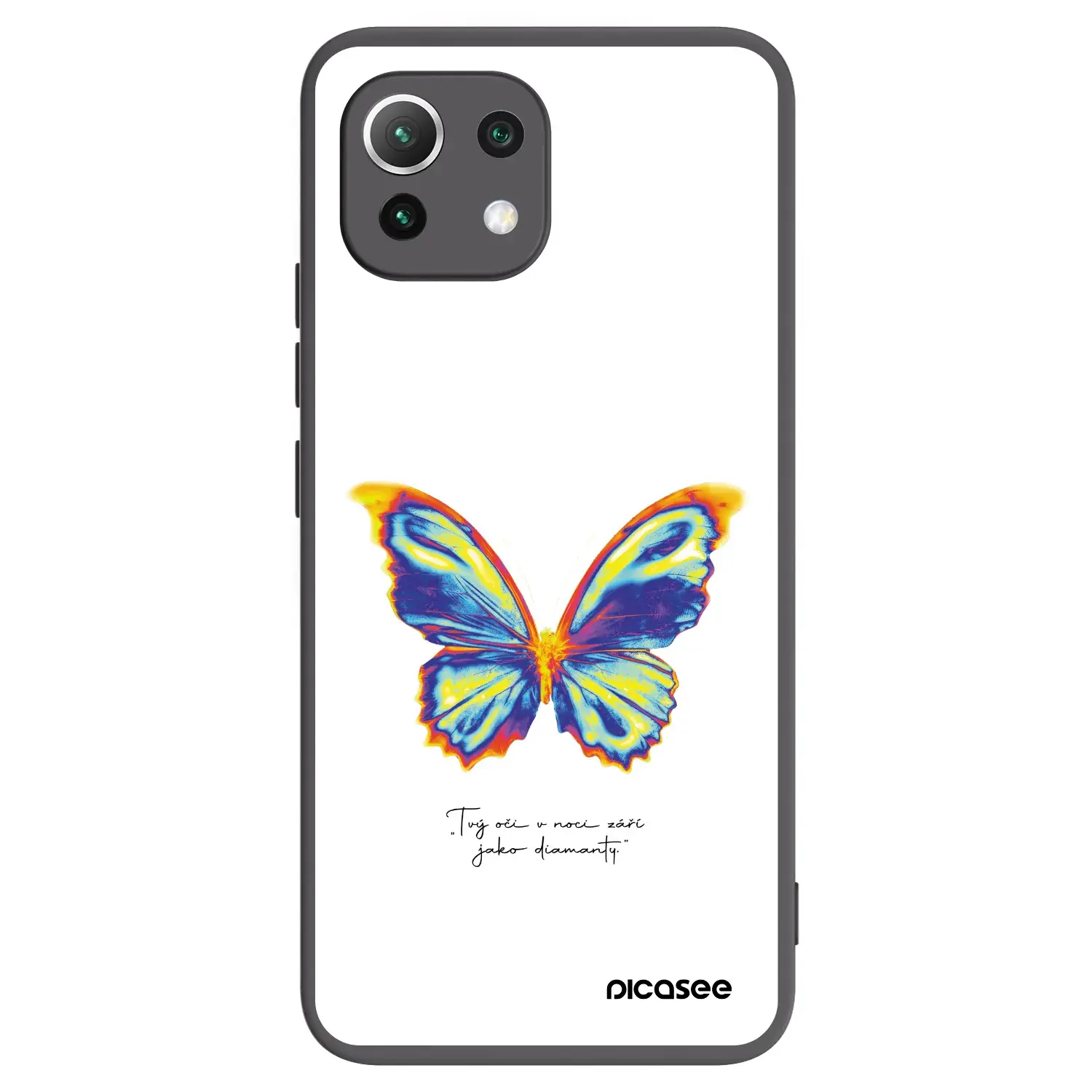 Silikonový černý obal pro Xiaomi 11 Lite 5G NE - Diamanty White