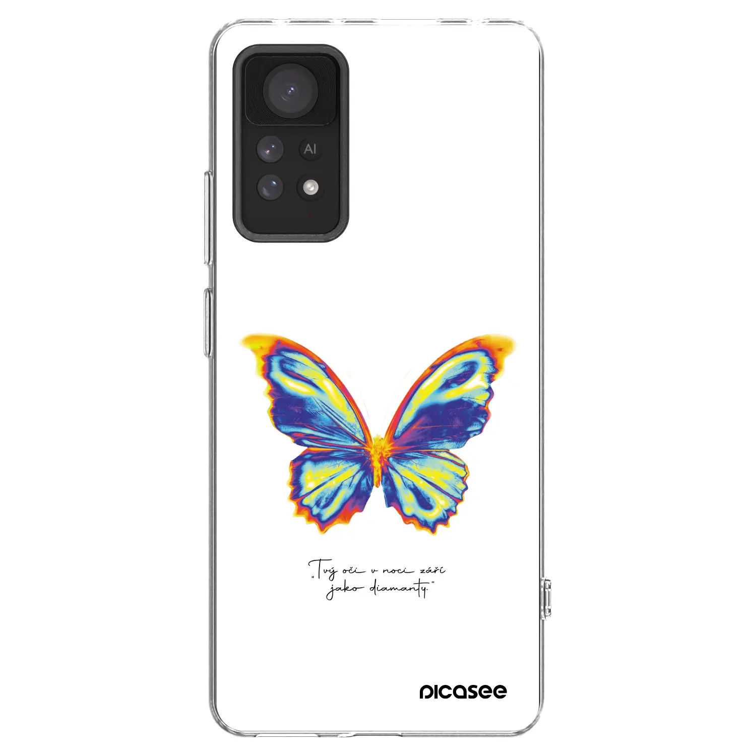 Silikonový průhledný obal pro Xiaomi Redmi Note 11 Pro 5G - Diamanty White