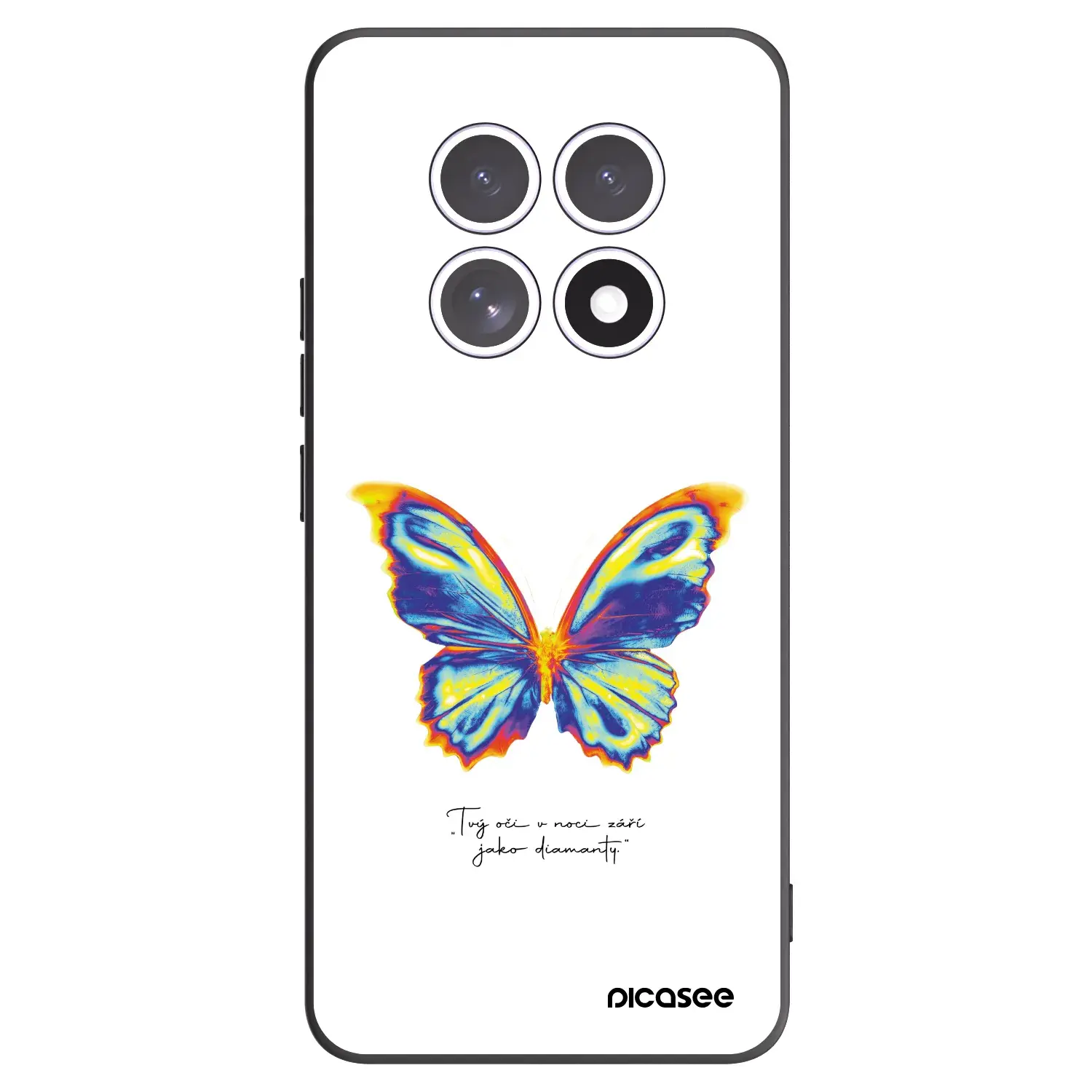 Silikonový černý obal pro Xiaomi Redmi Note 15 4G - Diamanty White