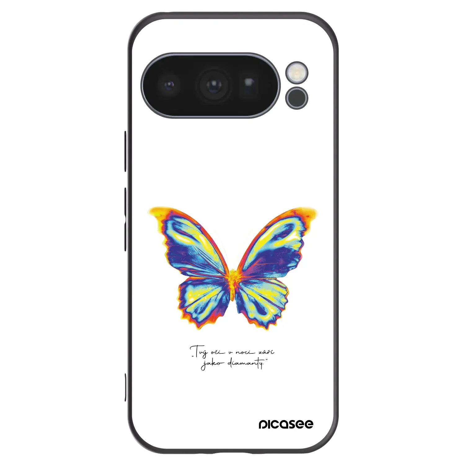 Silikonový černý obal pro Google Pixel 10 Pro - Diamanty White