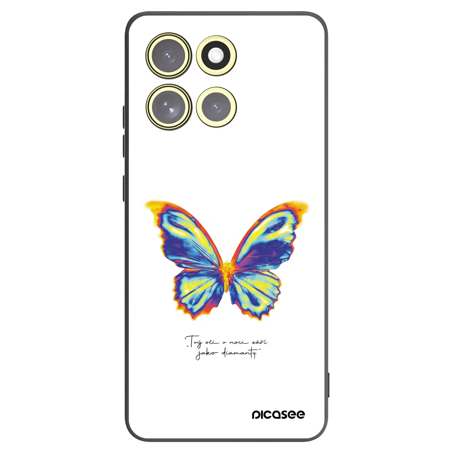 Silikonový černý obal pro Motorola Moto G86 Power 5G - Diamanty White