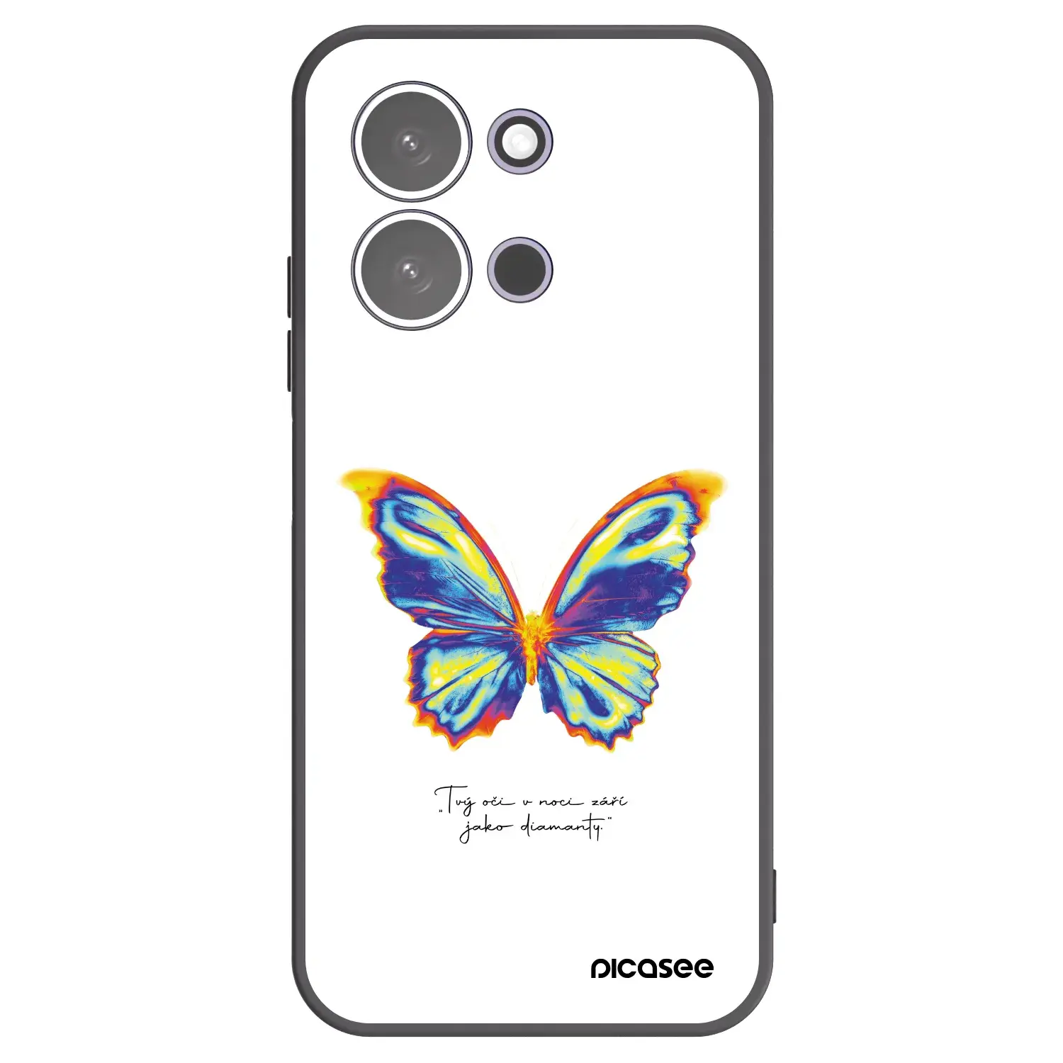 Silikonový černý obal pro Xiaomi Redmi 15C 5G - Diamanty White