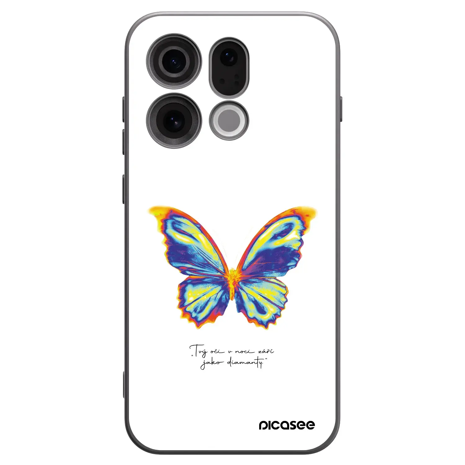 Silikonový černý obal pro OPPO Find X9 - Diamanty White