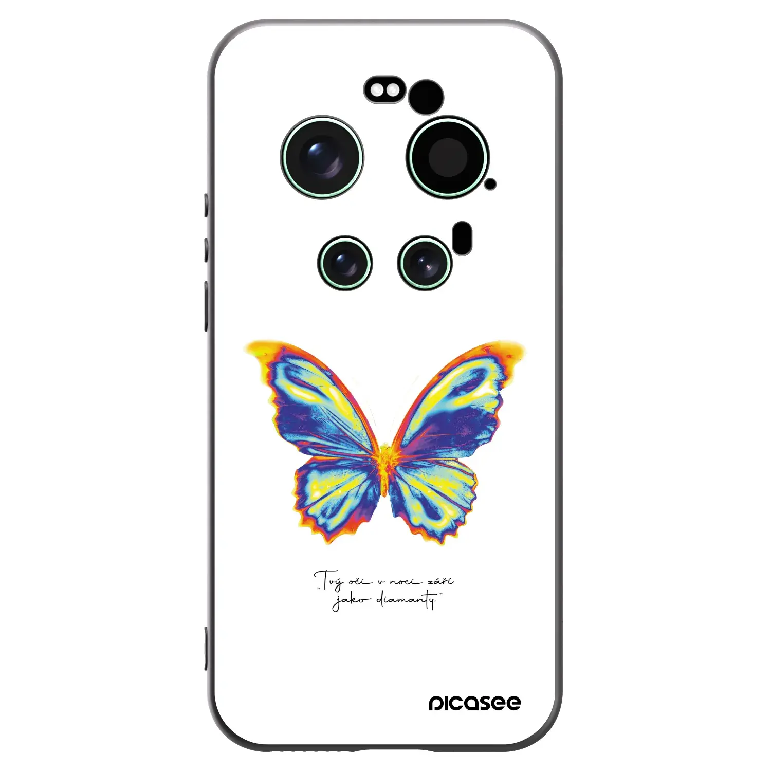 Silikonový černý obal pro Xiaomi 17 Ultra - Diamanty White