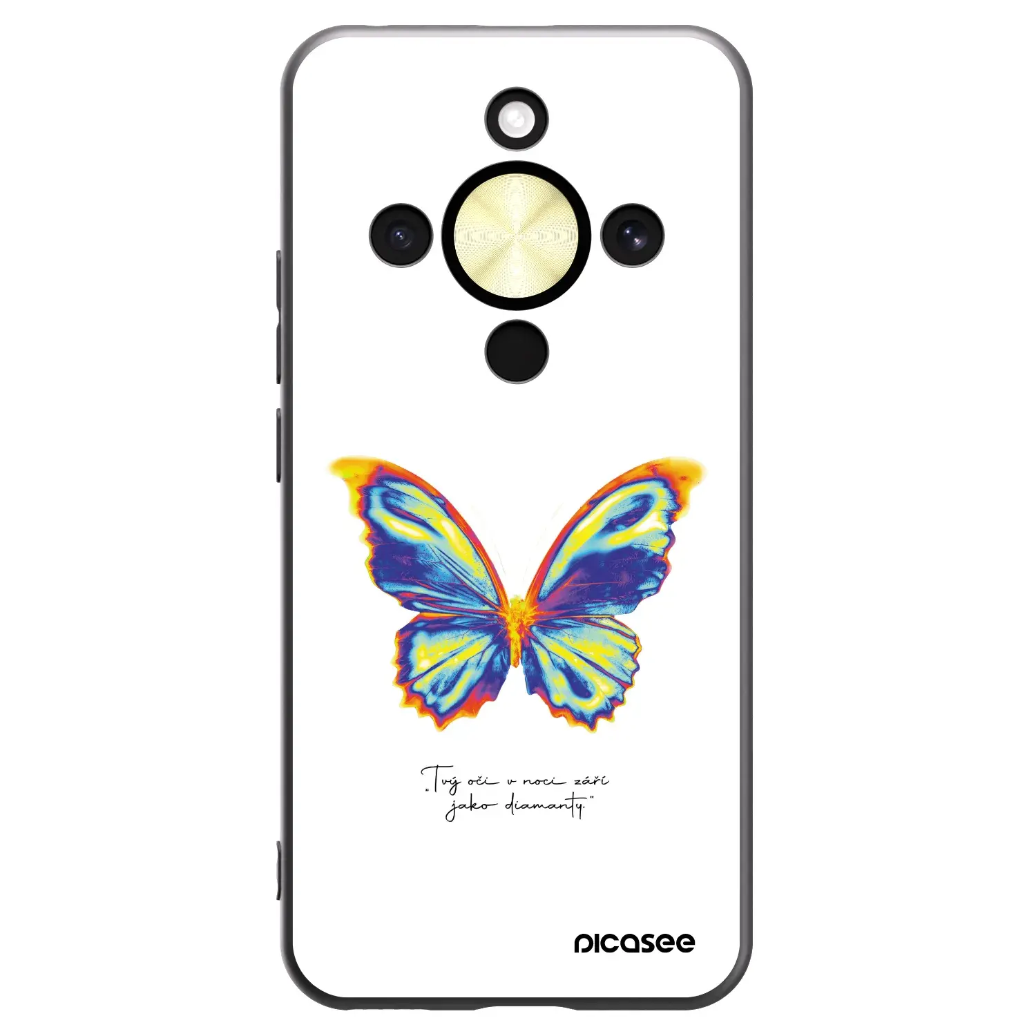 Silikonový černý obal pro Honor Magic8 Lite 5G - Diamanty White
