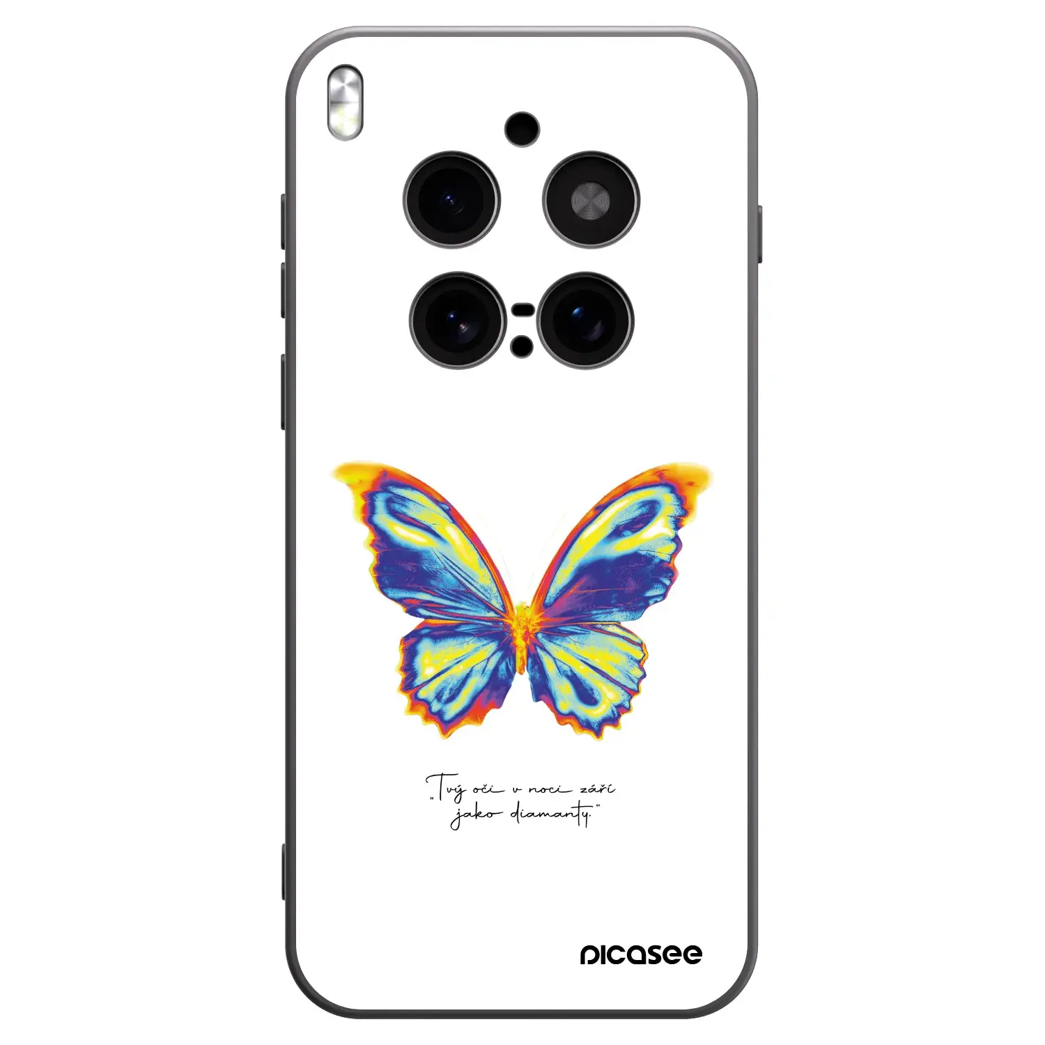 Silikonový černý obal pro Vivo X300 Pro - Diamanty White