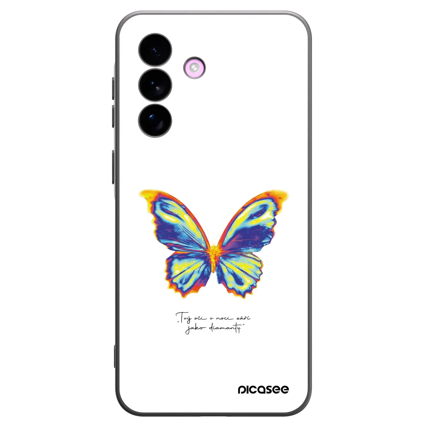 Silikonový černý obal pro Samsung Galaxy A57 5G - Diamanty White