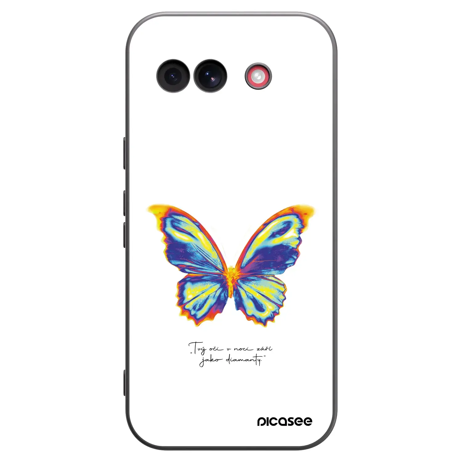 Silikonový černý obal pro Google Pixel 10a - Diamanty White