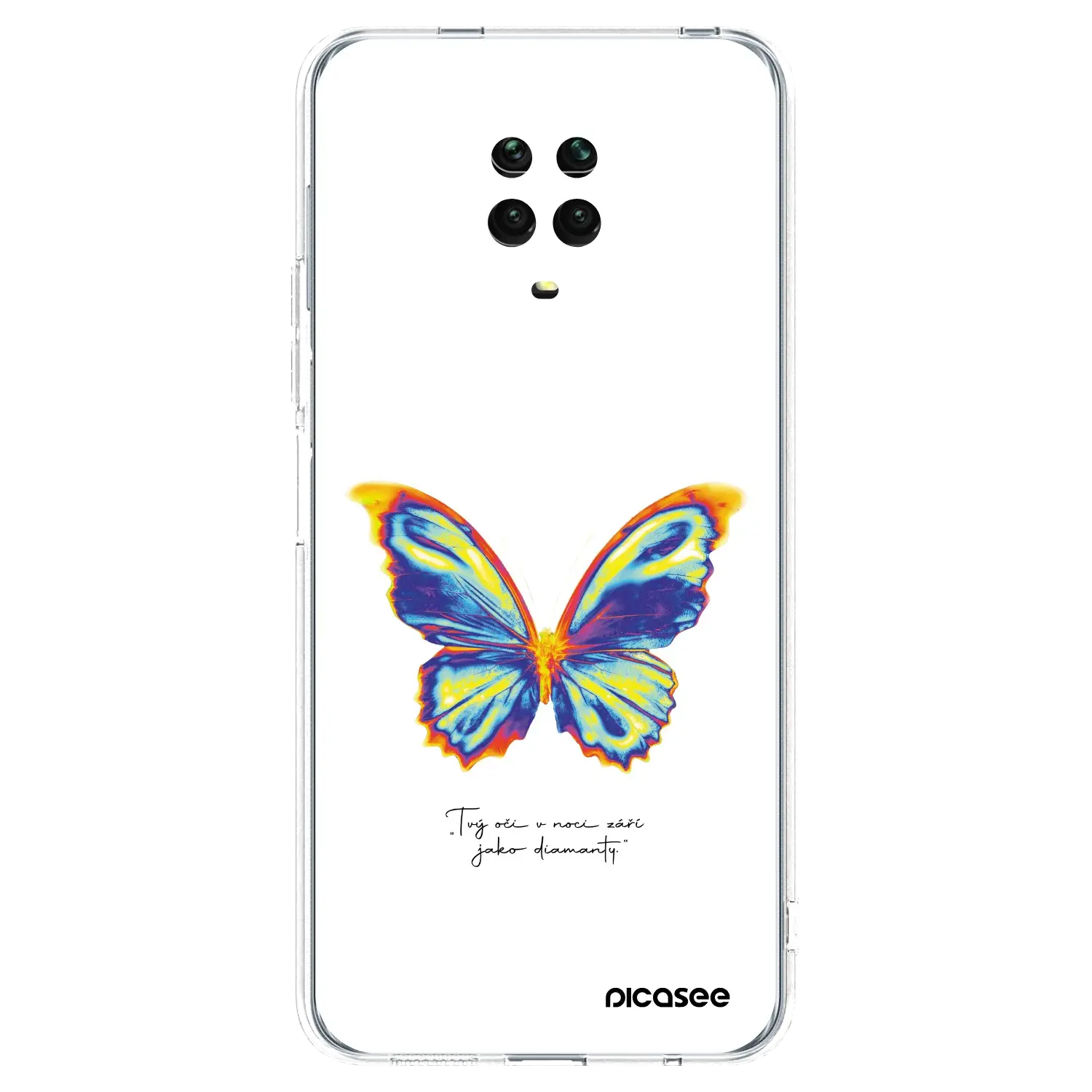 Silikonový průhledný obal pro Xiaomi Redmi Note 9S - Diamanty White