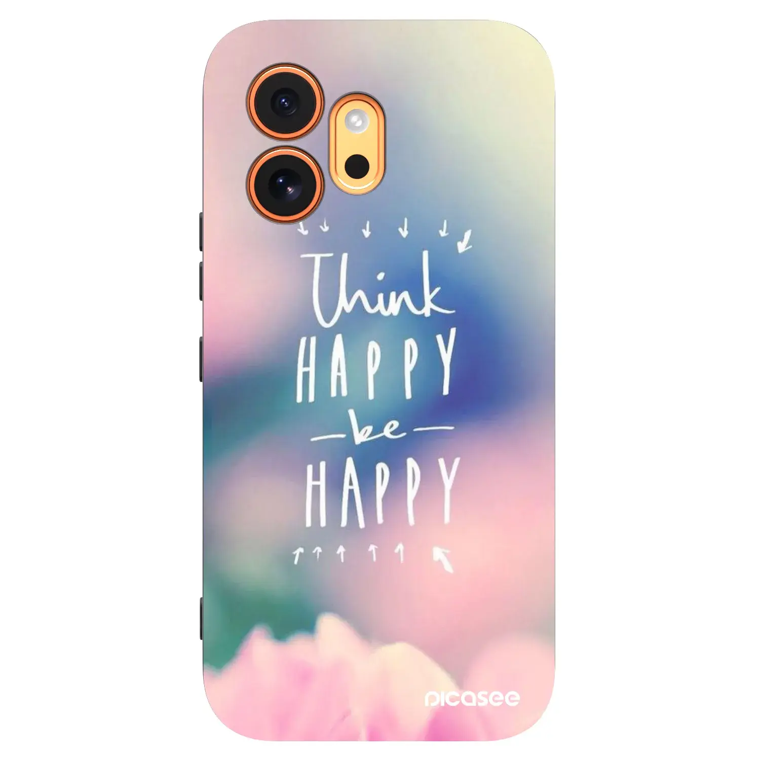 Silikonový černý obal pro Honor 600 - Mysli pozitivně!