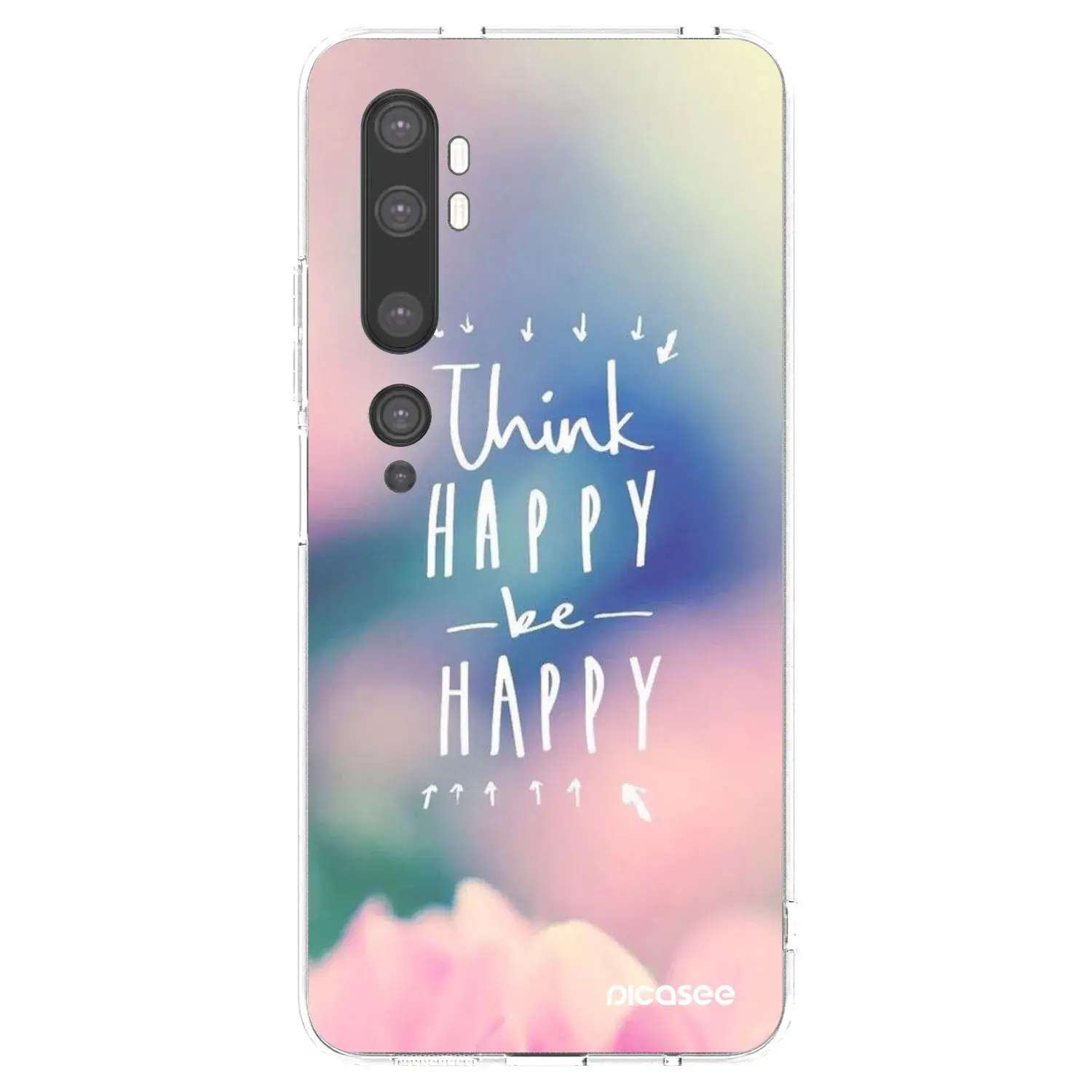 Silikonový průhledný obal pro Xiaomi Mi Note 10 (Pro) - Mysli pozitivně!