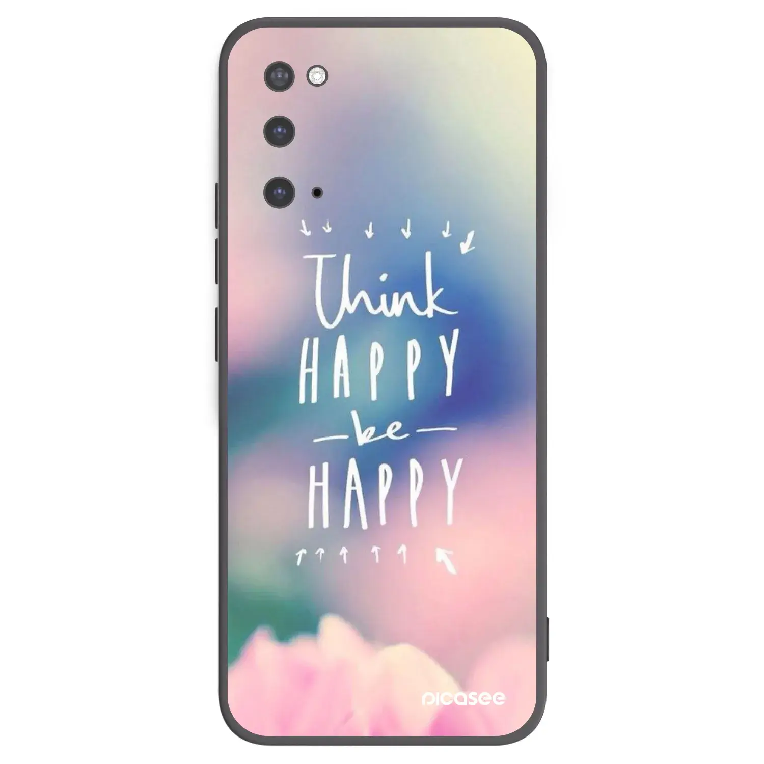 Silikonový černý obal pro Samsung Galaxy S20 G980F - Mysli pozitivně!