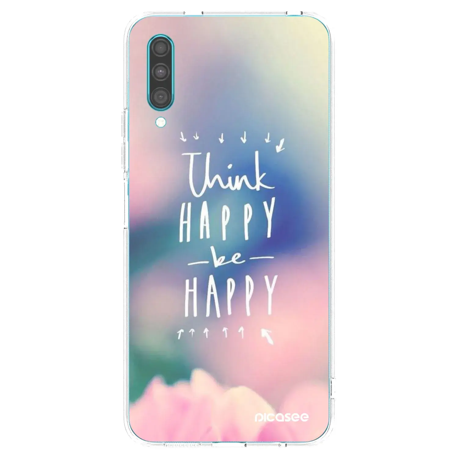 Silikonový průhledný obal pro Samsung Galaxy A30s A307F - Mysli pozitivně!