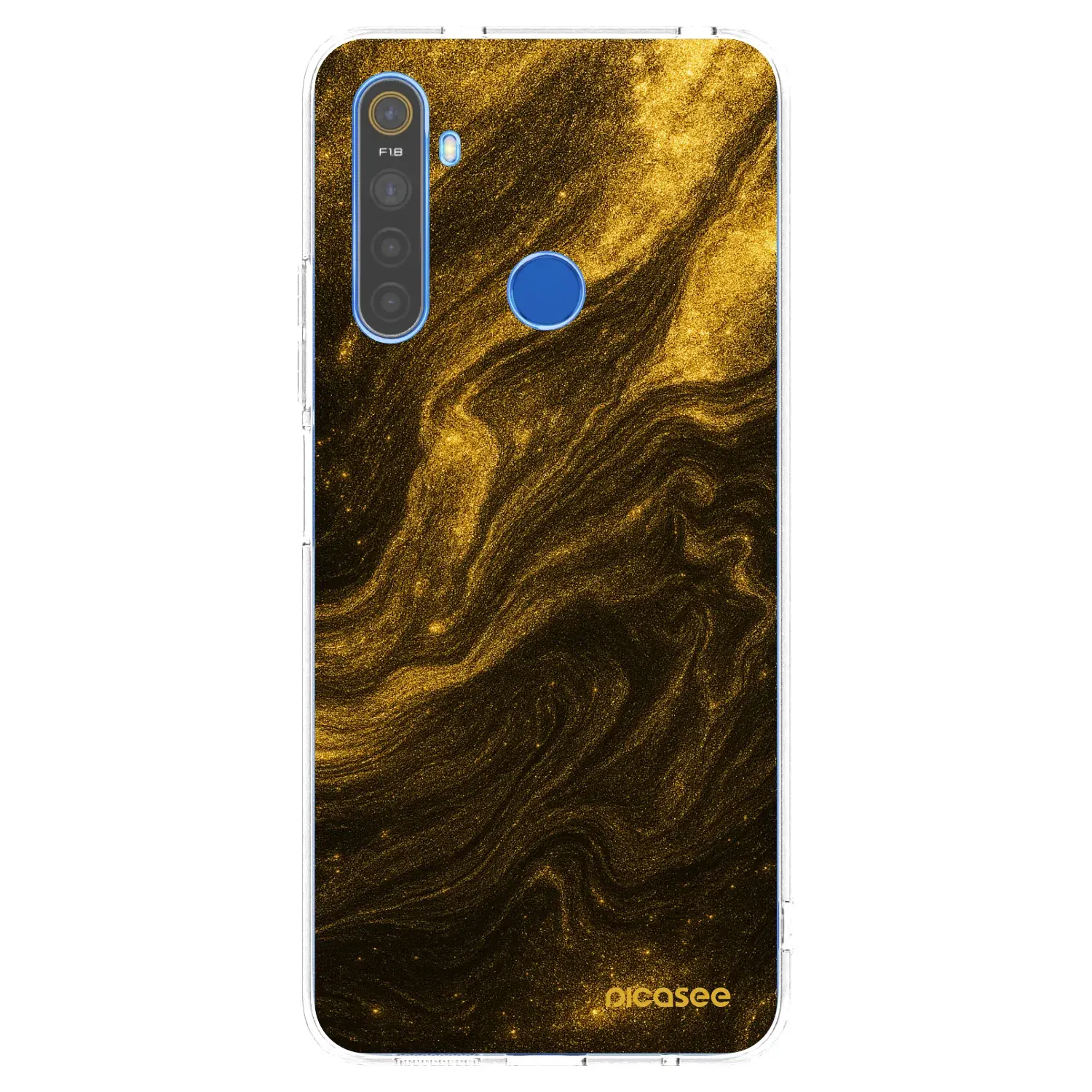 Silikonový průhledný obal pro Realme 5 - Černá