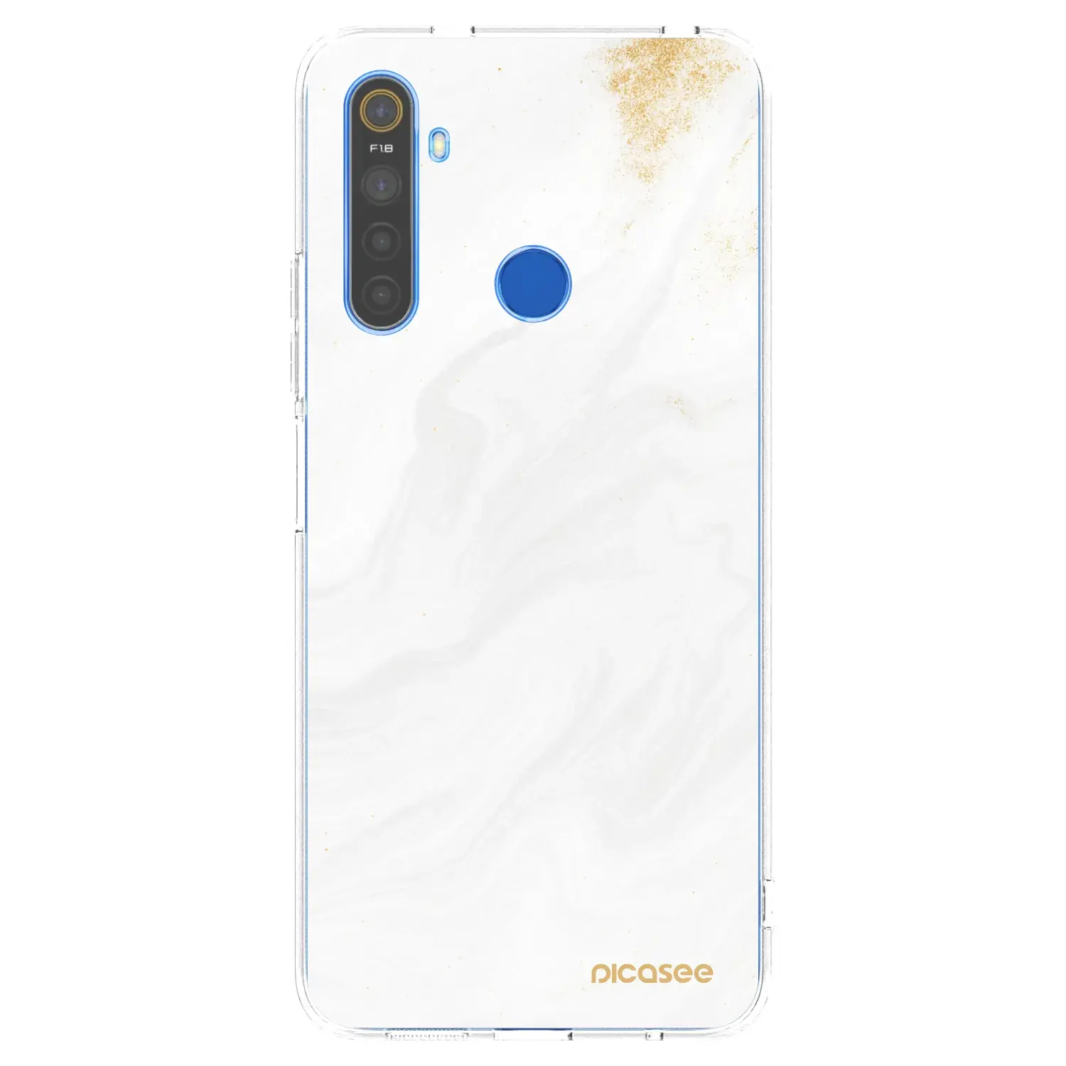 Silikonový průhledný obal pro Realme 5 - Bílá