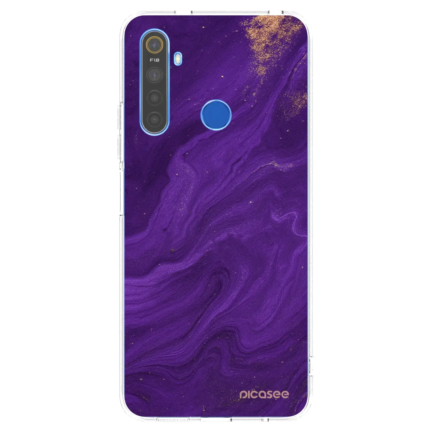 Silikonový průhledný obal pro Realme 5 - Fialová