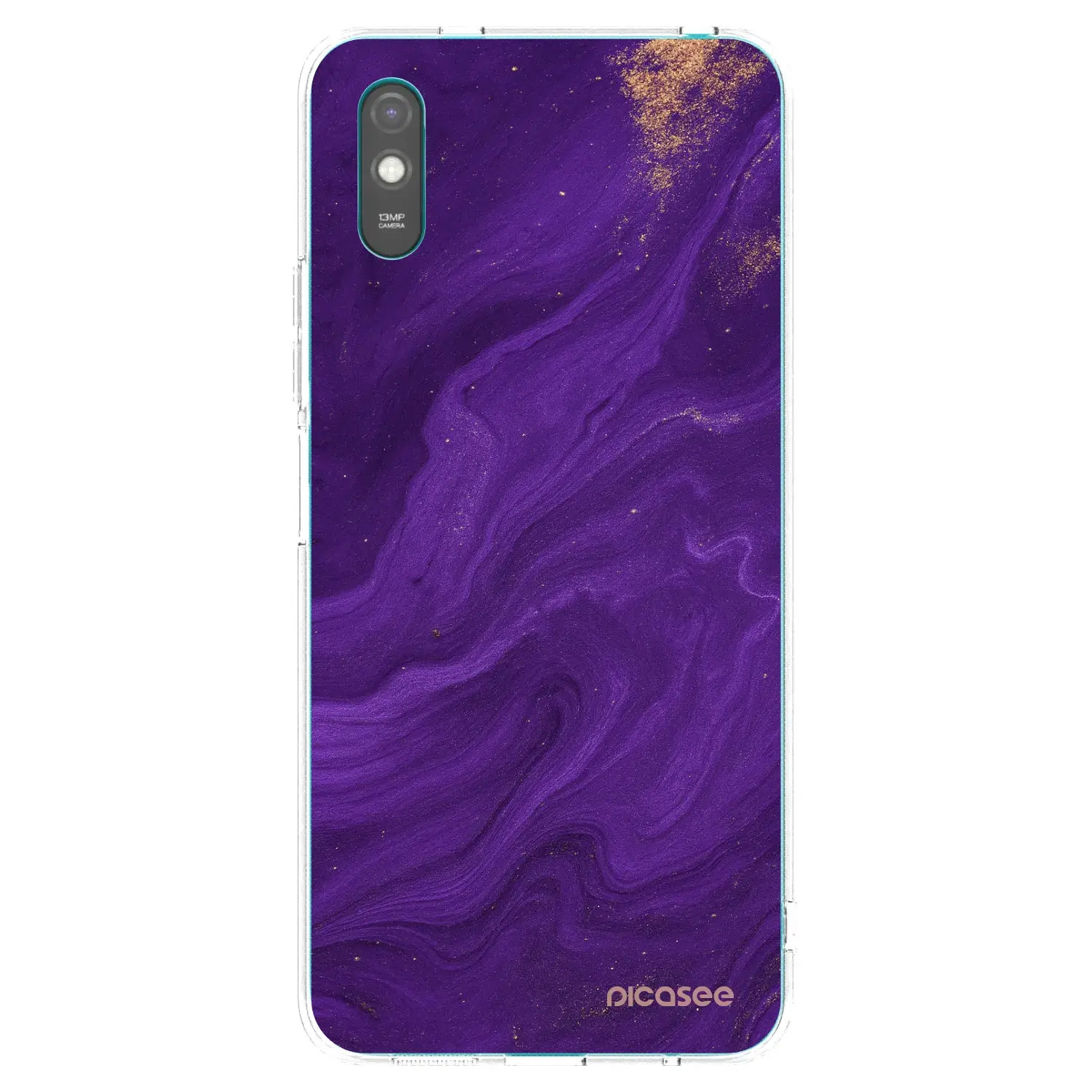 Silikonový průhledný obal pro Xiaomi Redmi 9AT - Fialová