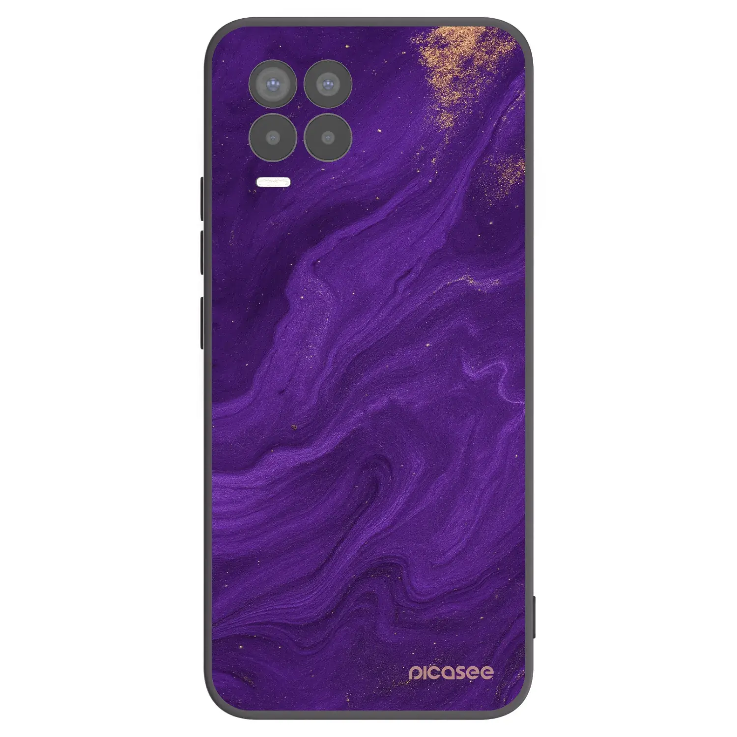 Silikonový černý obal pro Realme 8 Pro - Fialová