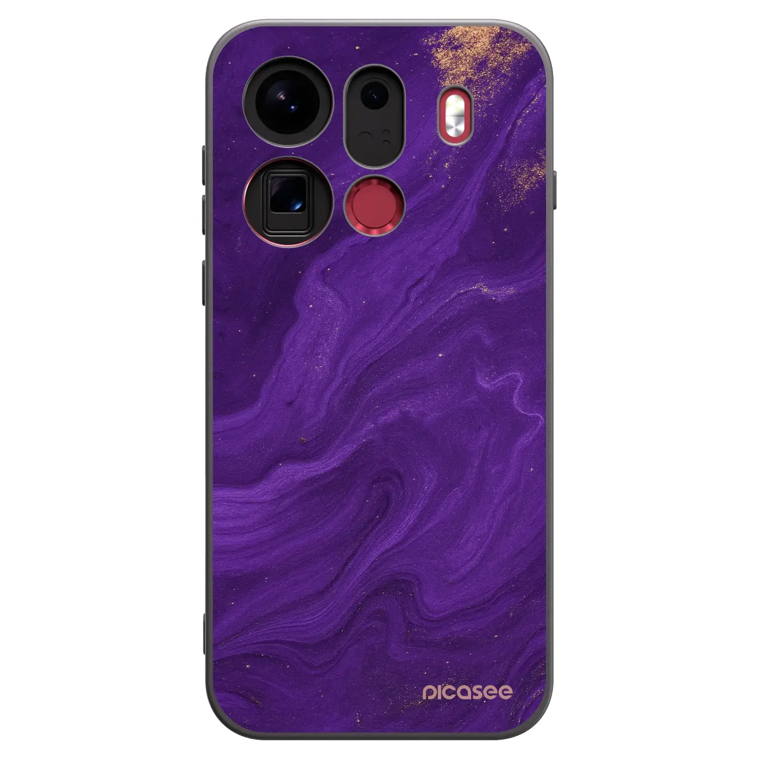 Silikonový černý obal pro OPPO Find X9 Pro - Fialová