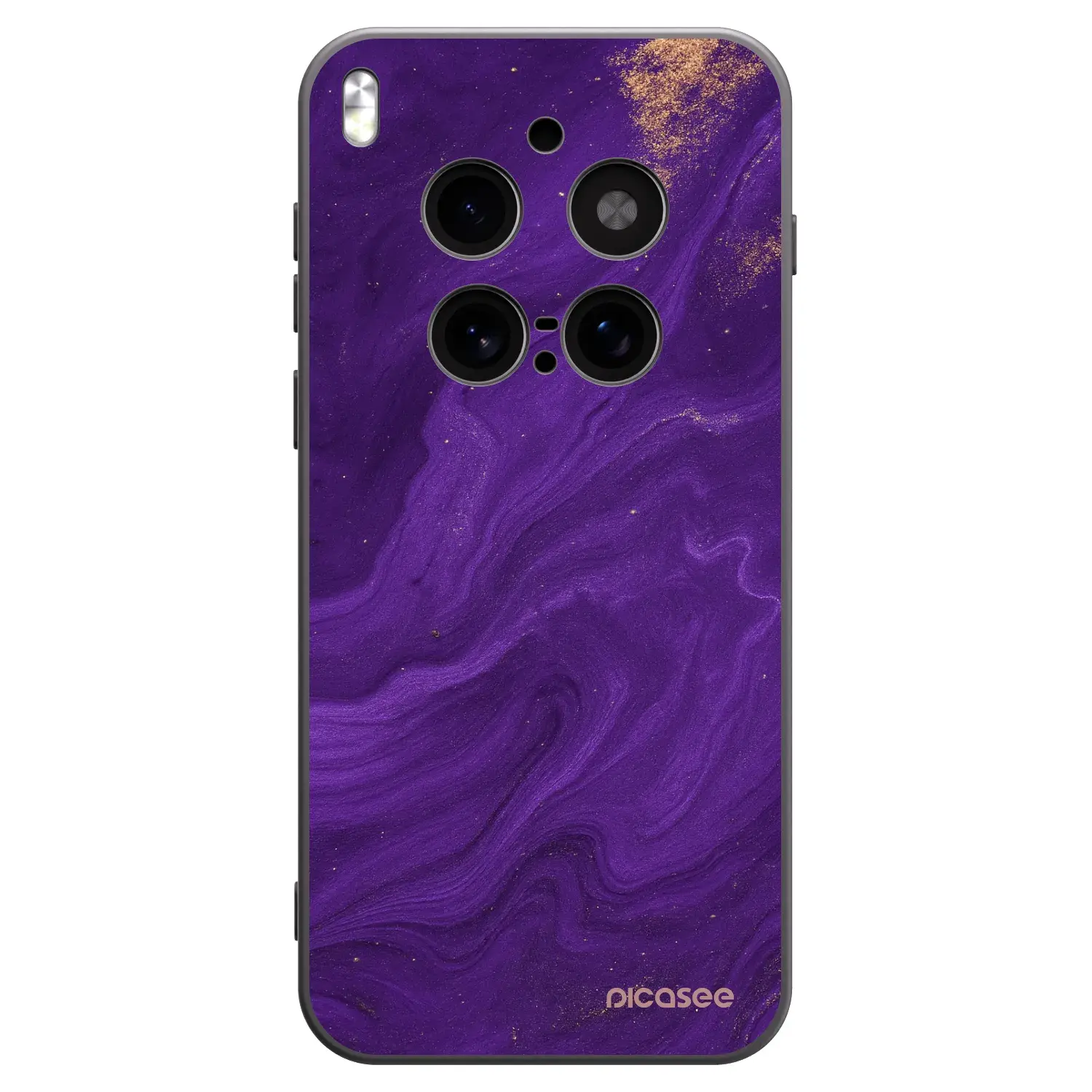 Silikonový černý obal pro Vivo X300 Pro - Fialová