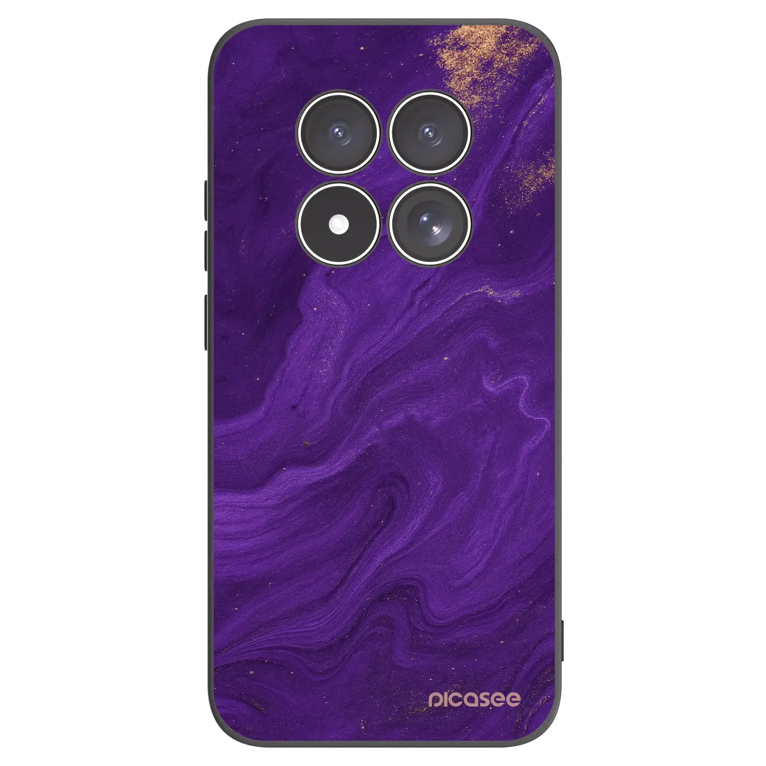 Silikonový černý obal pro Xiaomi Redmi Note 15 Pro 5G - Fialová