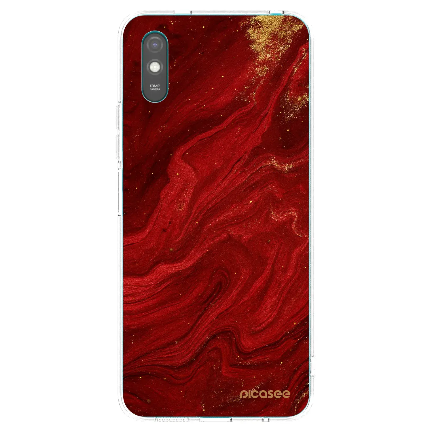Silikonový průhledný obal pro Xiaomi Redmi 9AT - Červená
