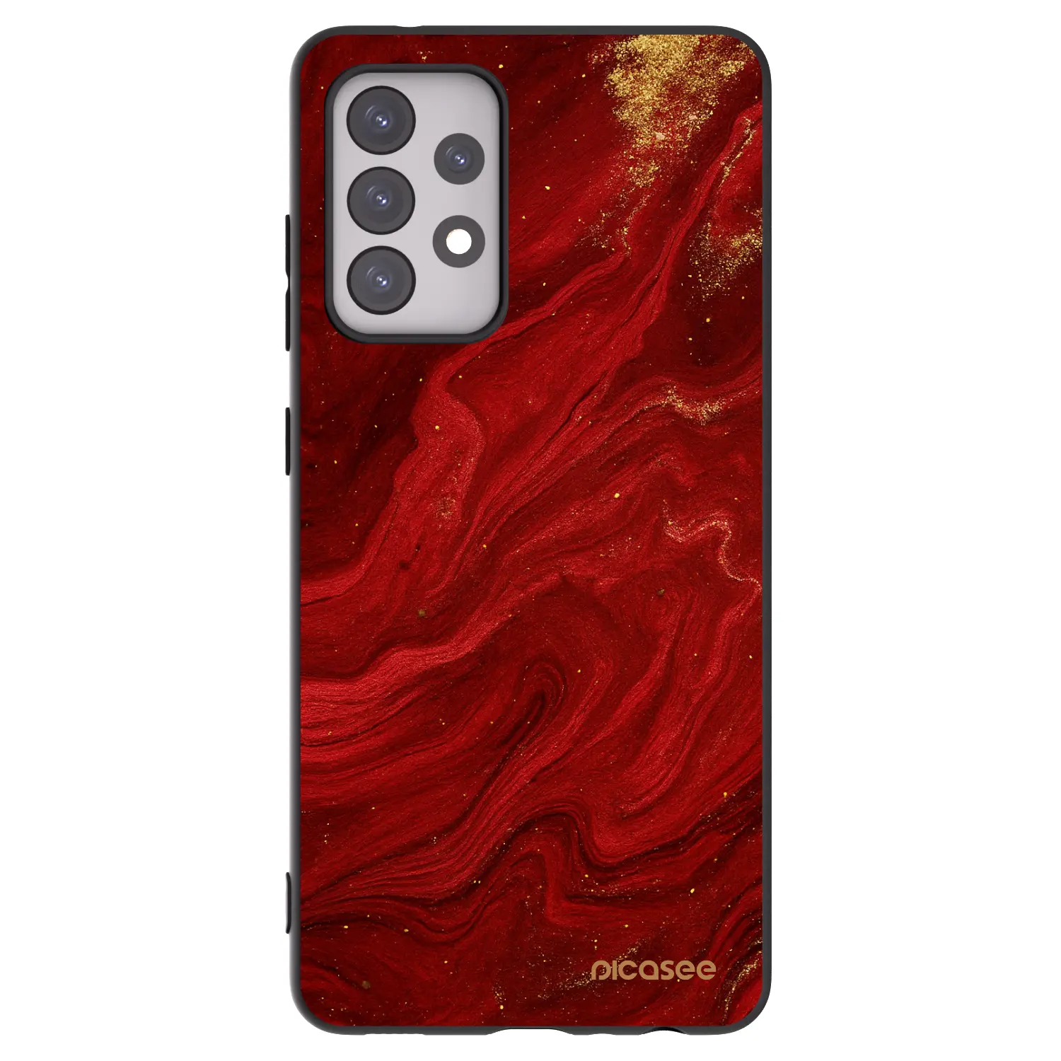 Silikonový černý obal pro Samsung Galaxy A52s 5G A528B - Červená