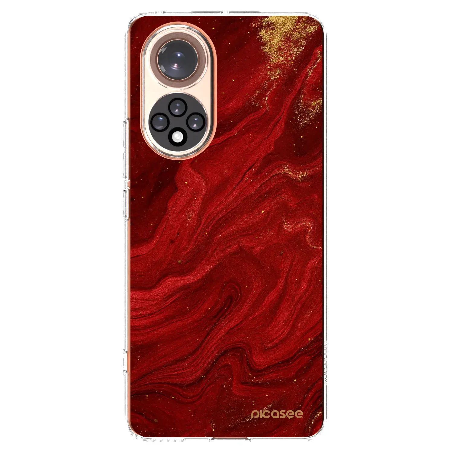 Silikonový průhledný obal pro Huawei Nova 9 - Červená