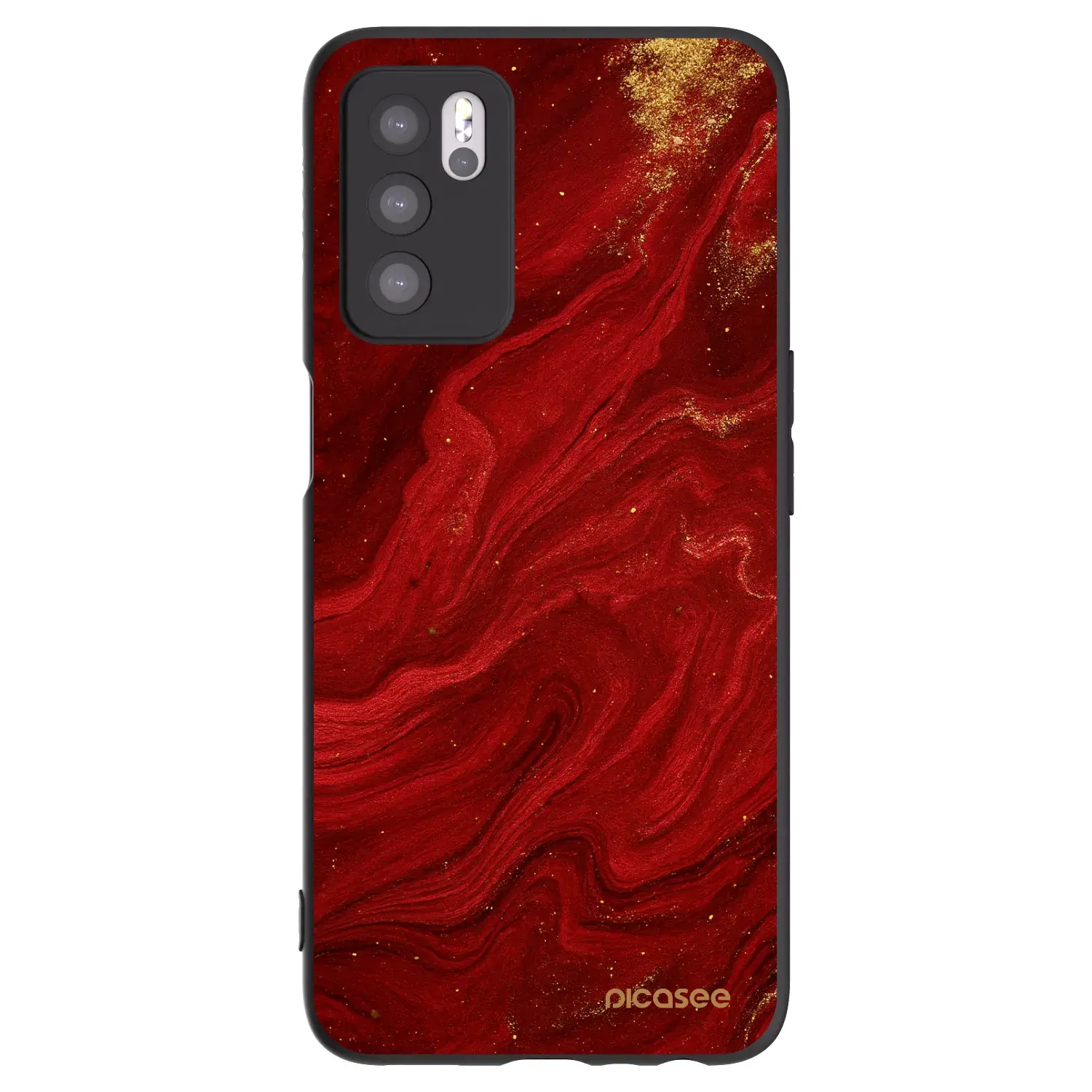 Silikonový černý obal pro OPPO A16s - Červená