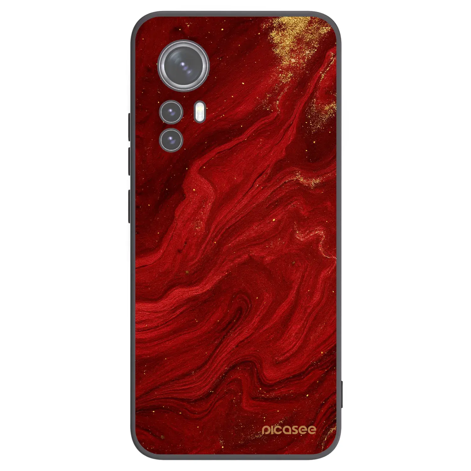 Silikonový černý obal pro Xiaomi 12X - Červená