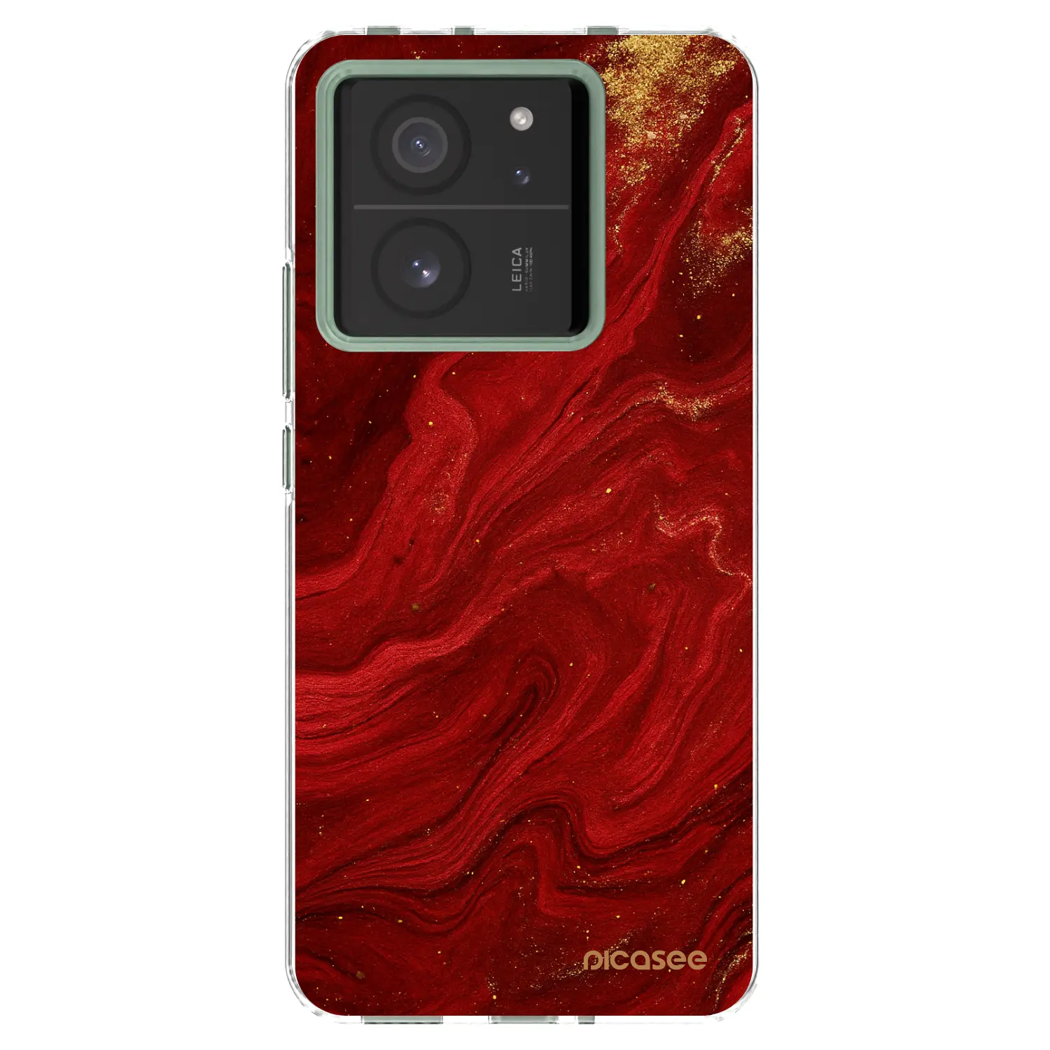 Silikonový průhledný obal pro Xiaomi 13T Pro - Červená