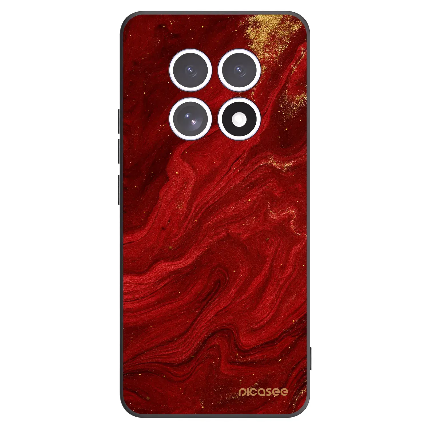 Silikonový černý obal pro Xiaomi Redmi Note 15 4G - Červená