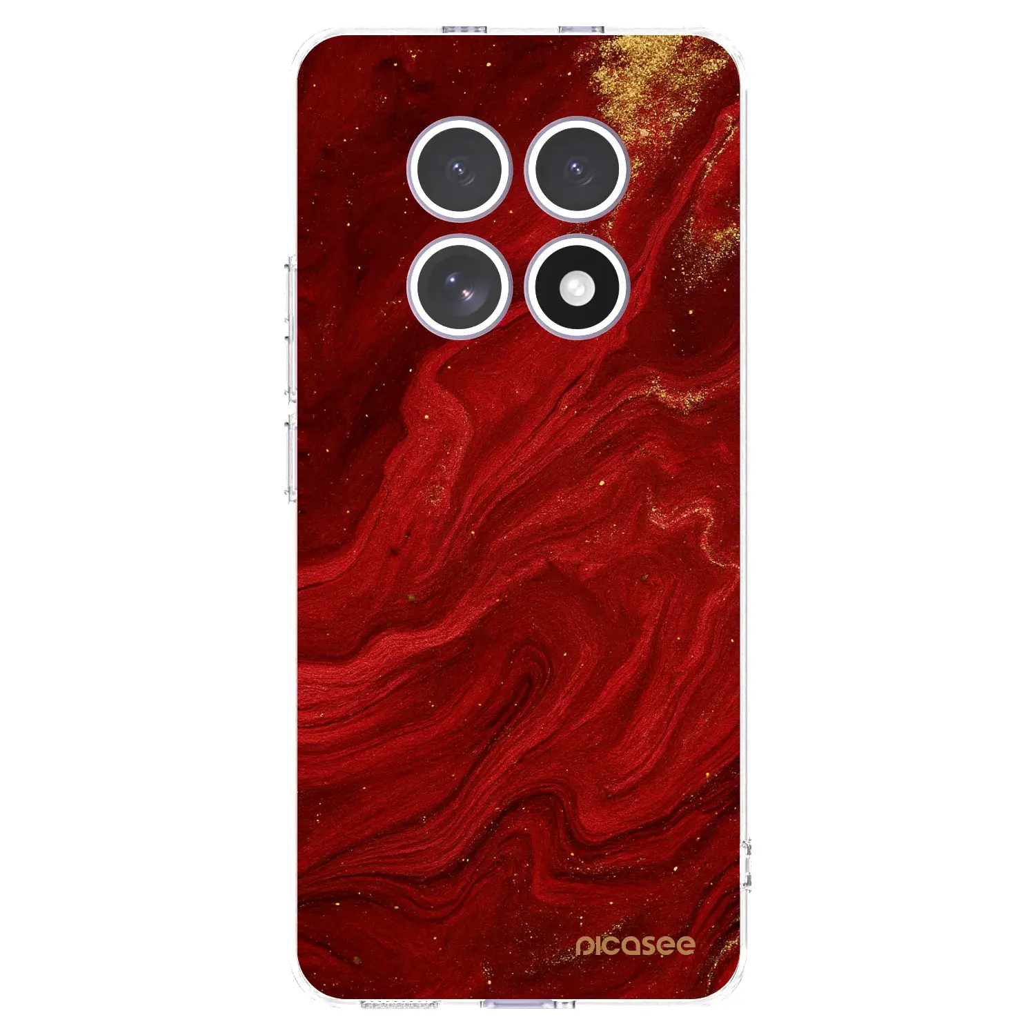 Silikonový průhledný obal pro Xiaomi Redmi Note 15 4G - Červená
