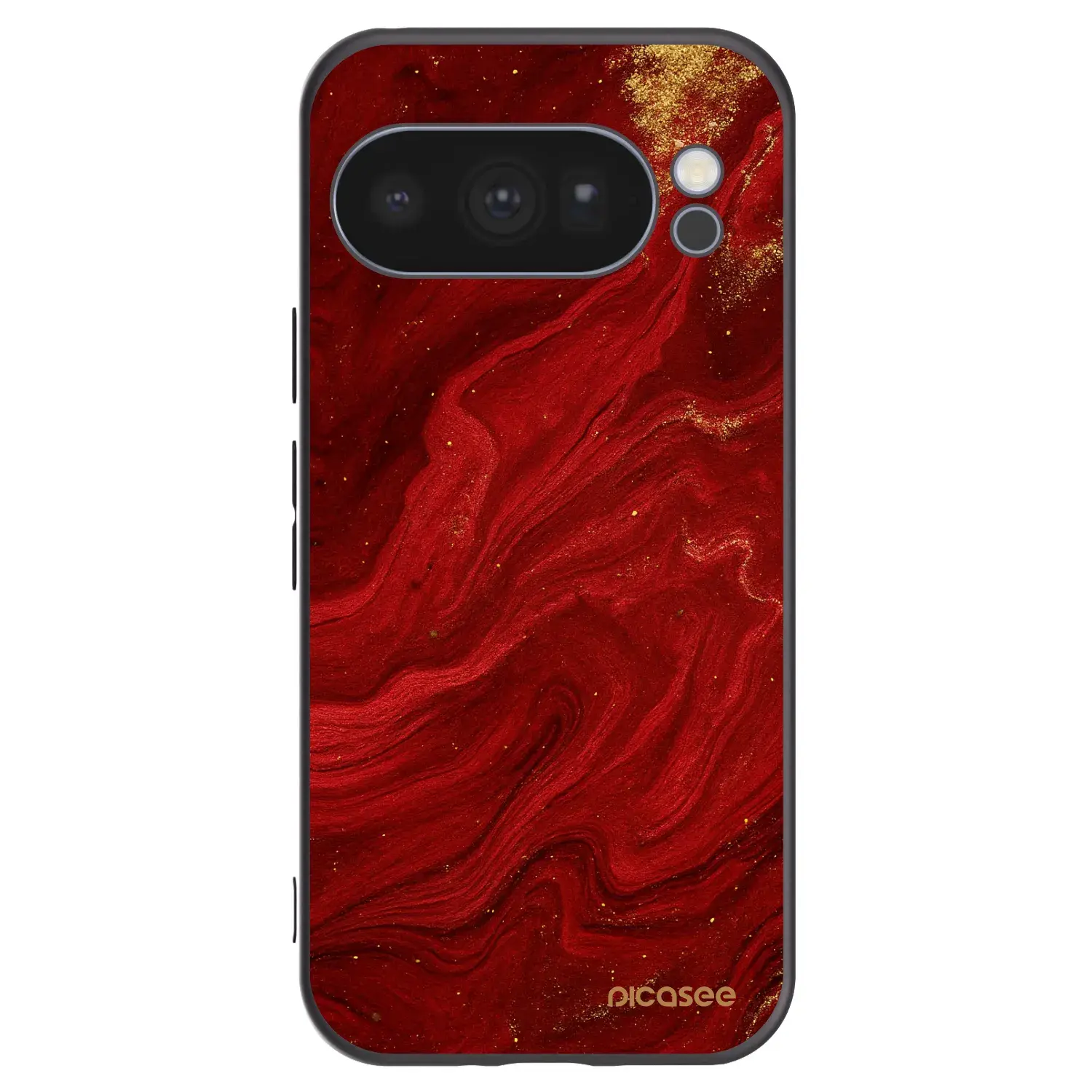 Silikonový černý obal pro Google Pixel 10 Pro - Červená