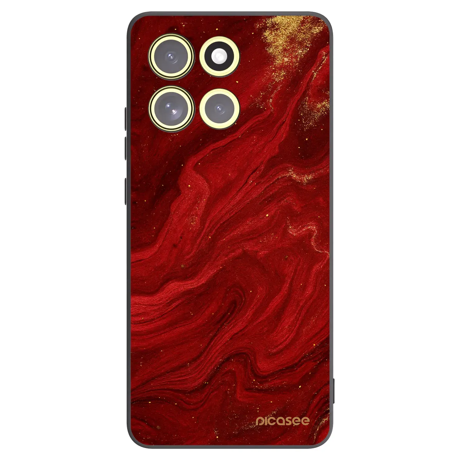 Silikonový černý obal pro Motorola Moto G86 Power 5G - Červená