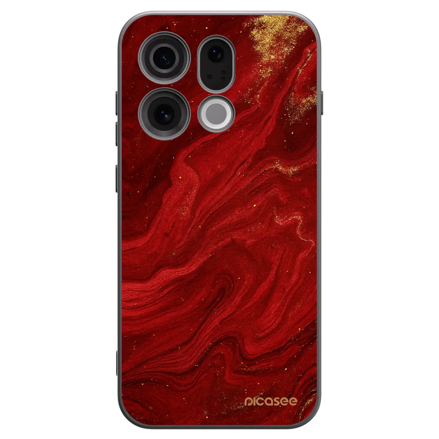 Silikonový černý obal pro OPPO Find X9 - Červená