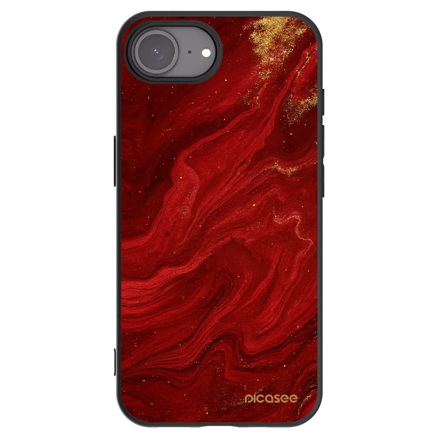 Silikonový černý obal pro Apple iPhone 17e - Červená