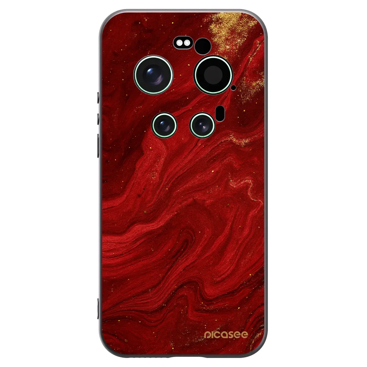 Silikonový černý obal pro Xiaomi 17 Ultra - Červená