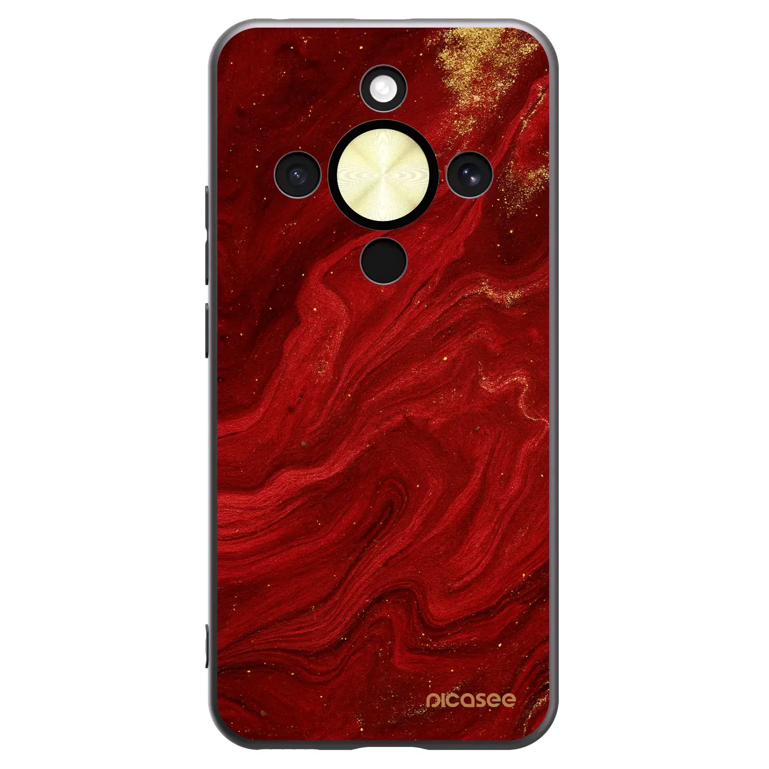 Silikonový černý obal pro Honor Magic8 Lite 5G - Červená