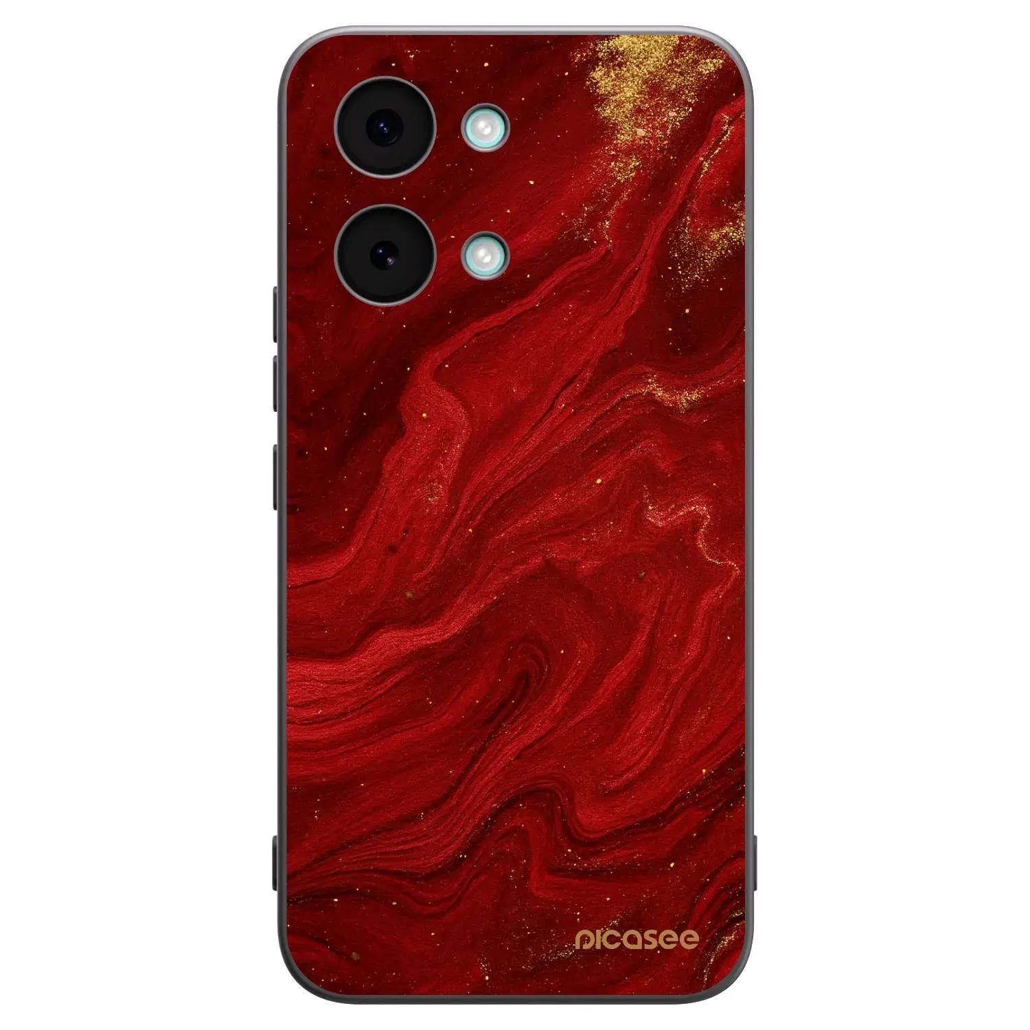 Silikonový černý obal pro Xiaomi Poco X8 Pro Max - Červená