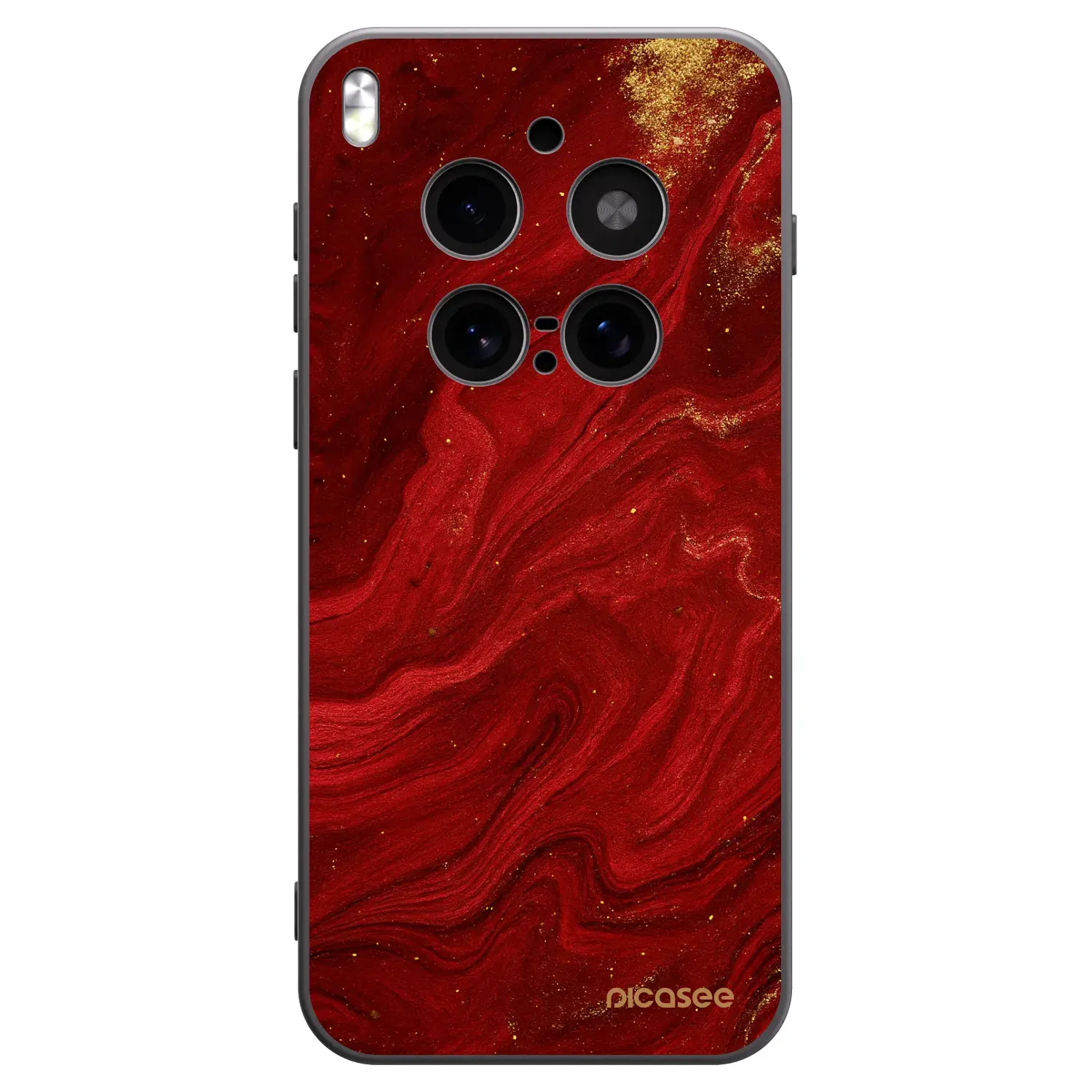 Silikonový černý obal pro Vivo X300 Pro - Červená