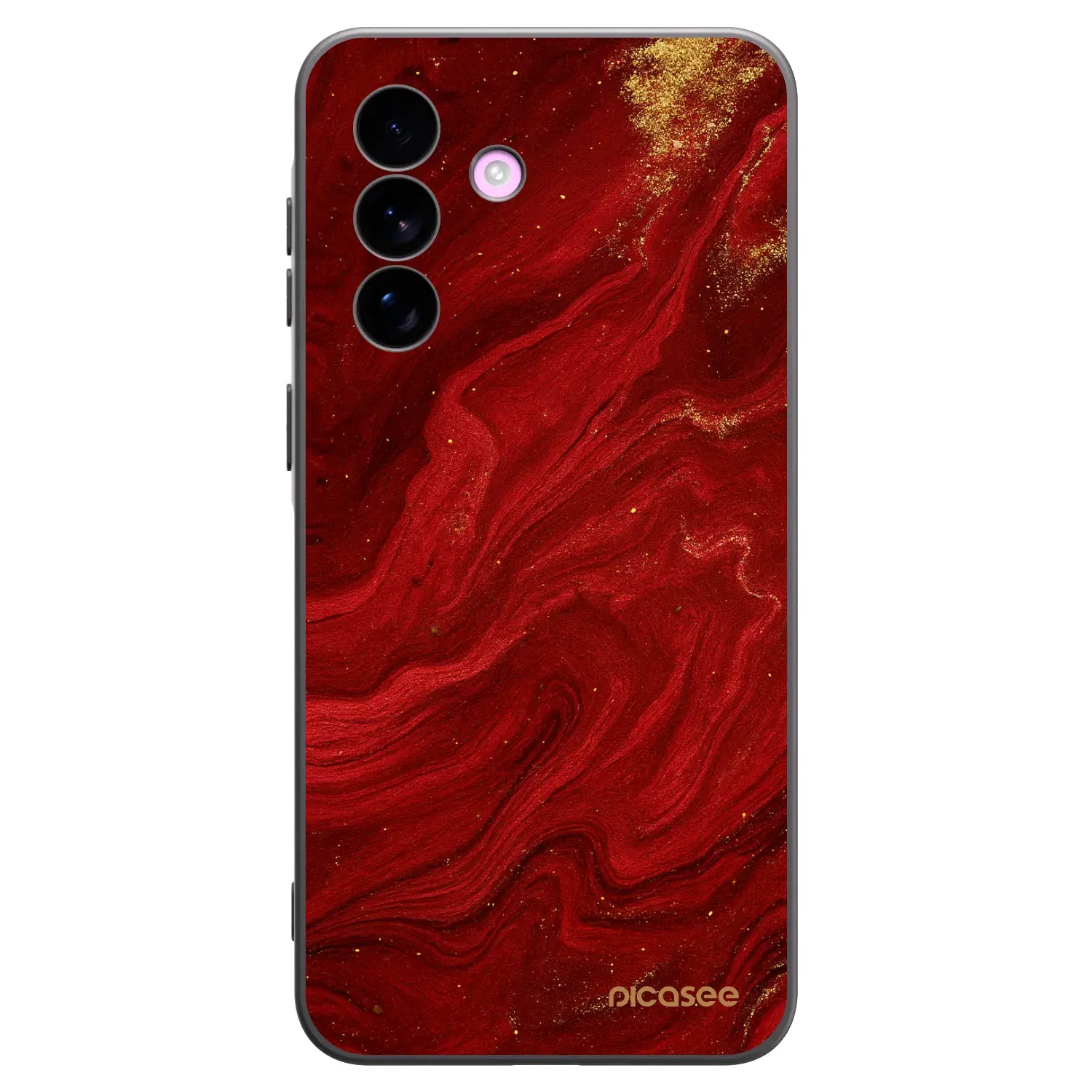 Silikonový černý obal pro Samsung Galaxy A57 5G - Červená