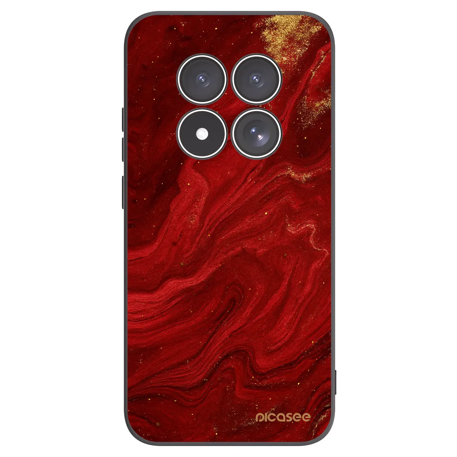 Silikonový černý obal pro Xiaomi Redmi Note 15 Pro 5G - Červená