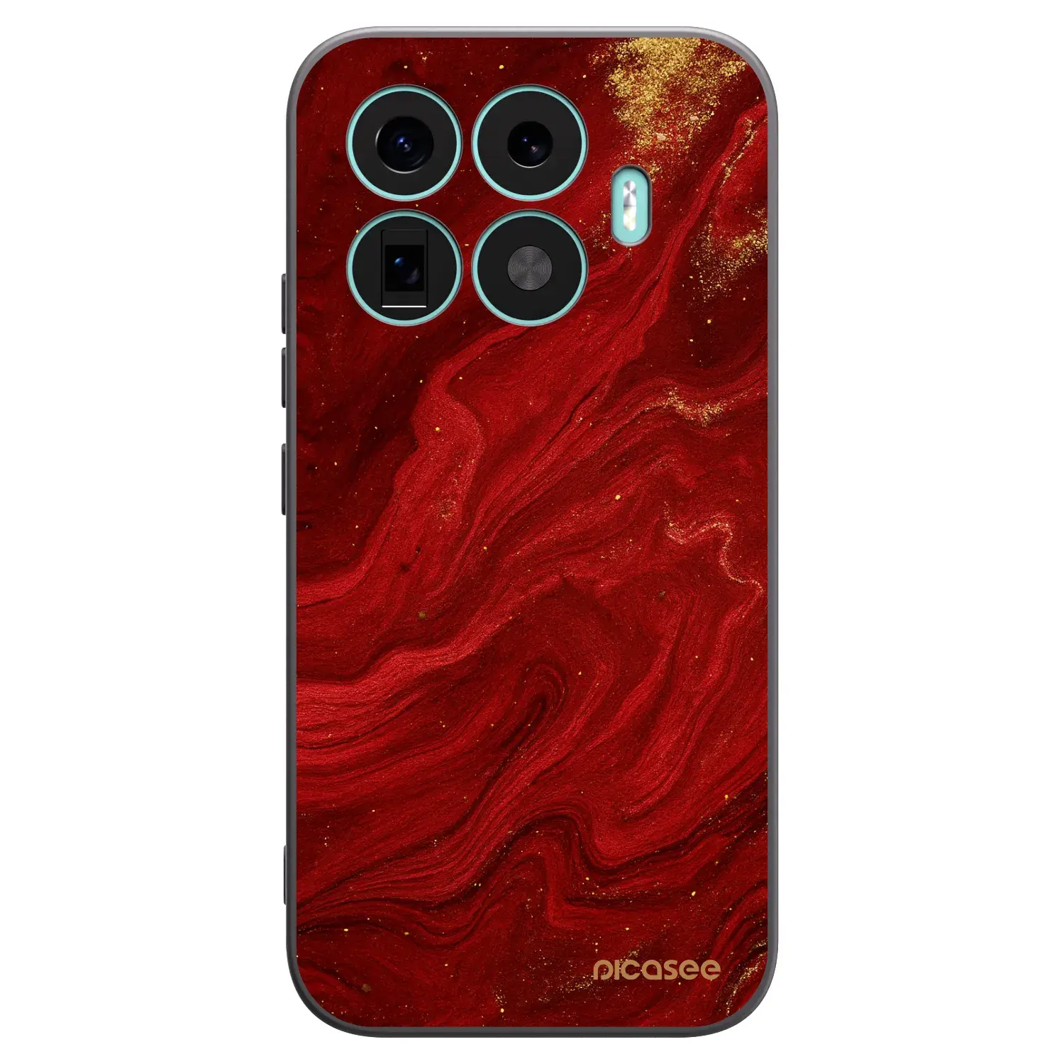 Silikonový černý obal pro Xiaomi 17T - Červená