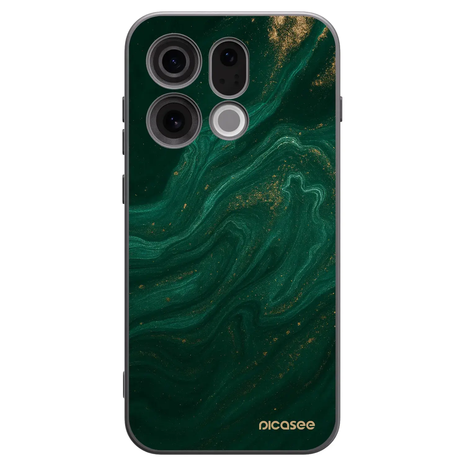 Silikonový černý obal pro OPPO Find X9 - Green