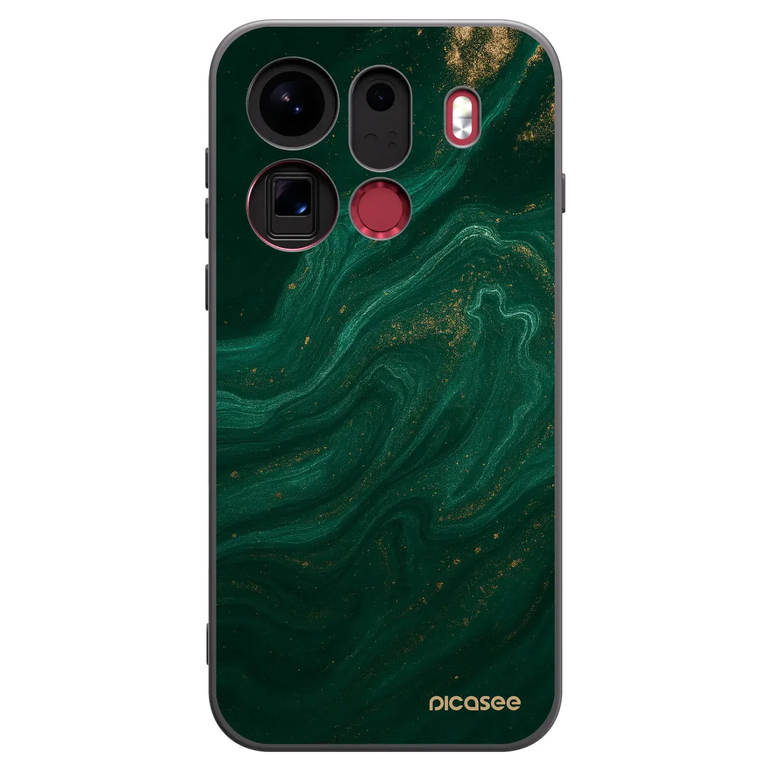 Silikonový černý obal pro OPPO Find X9 Pro - Green