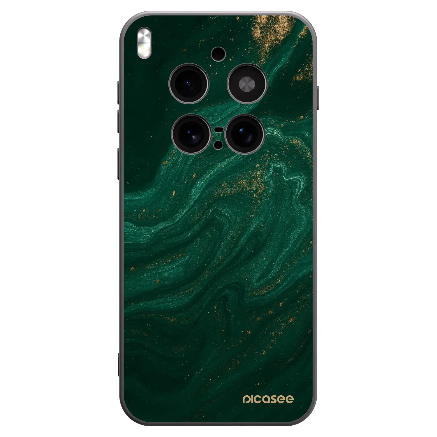 Silikonový černý obal pro Vivo X300 Pro - Green