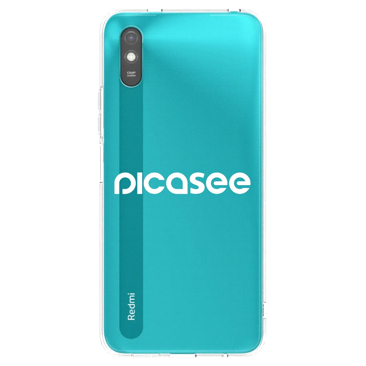 Silikonový průhledný obal pro Xiaomi Redmi 9AT - Picasee - new logo - white