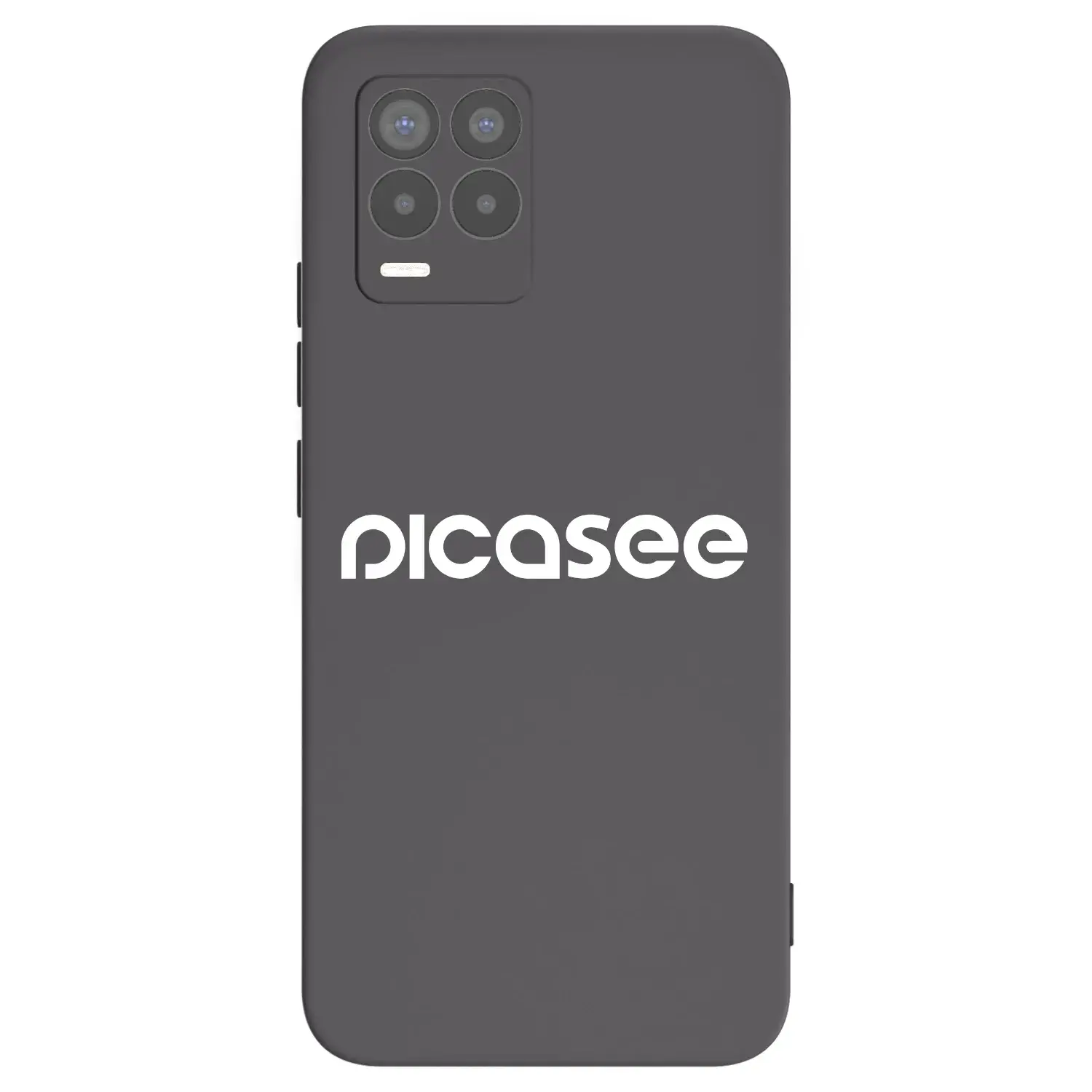 Silikonový černý obal pro Realme 8 Pro - Picasee - new logo - white