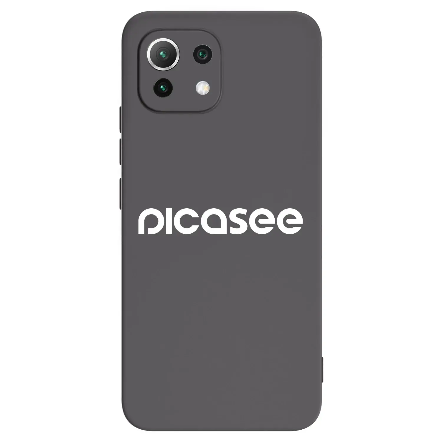 Silikonový černý obal pro Xiaomi 11 Lite 5G NE - Picasee - new logo - white